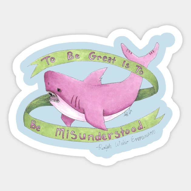 Jameson the Transcendentalist Shark Sticker by epikowl